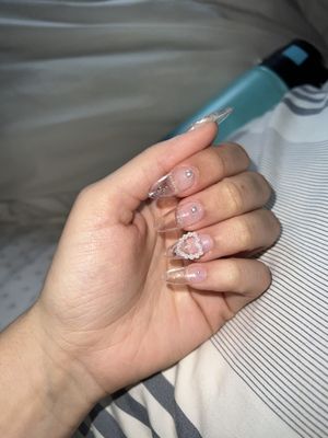 Took some nail inspo from glass nails:)