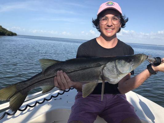 Andy with a nice Snook just after Christmas. Caught near Sanibel Island.