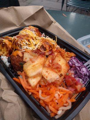 Kimchi Falafel burrito bowl