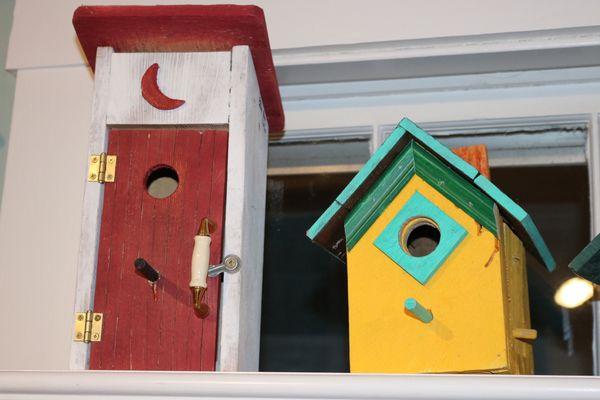 Handmade birdhouses