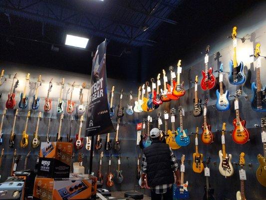 Large guitar selection