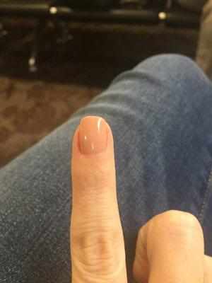 This nail isn't even filed straight