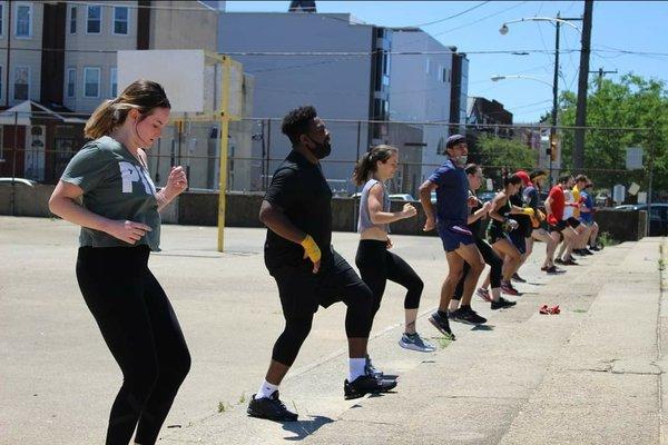 Outdoor quarantine workout