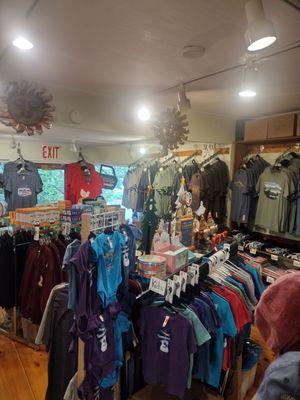 Nice variety of shirts, sweatshirts and hats. Best prices we found in town.