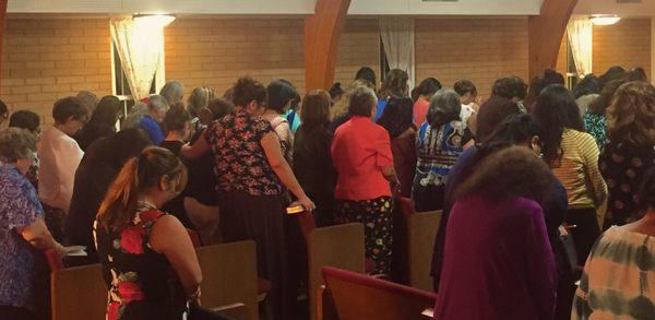 Prayer during one of our Annual Ladies Gatherings.