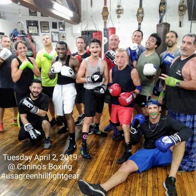 A group of people to help each other during their boxing training to be their best they can be