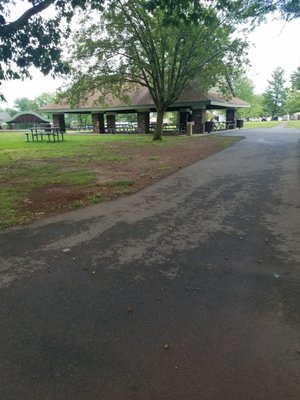 The pavilion from the main path.