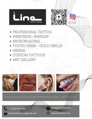 TO LEARN MORE ABOUT OUR WORK AND ARTISTS, VISIT OUR INSTAGRAM @LINETATTOOSHOP_