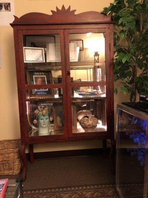 Cool display cabinet in the patient waiting area.