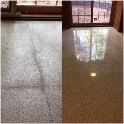 50 year old terrazzo floor looks like it did when it was installed.