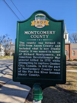 Montgomery County Historical Marker, Troy