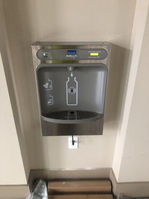 Installed bottle filler for new construction gym.