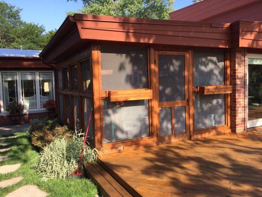 Decks and cedar staining and protecting