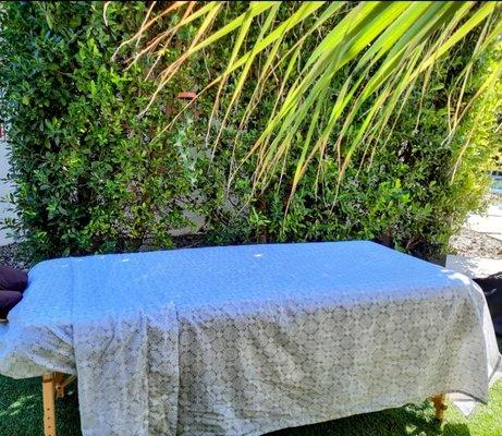 The perfect shady spot near the pool