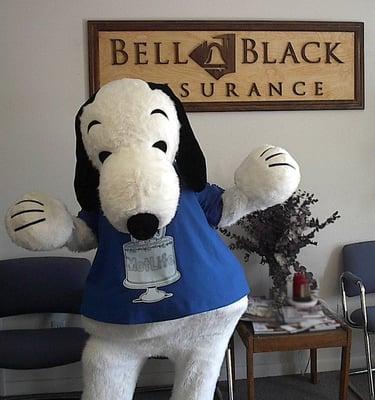 Snoopy is an annual visitor during the 4th of July Whoopie Days Celebration