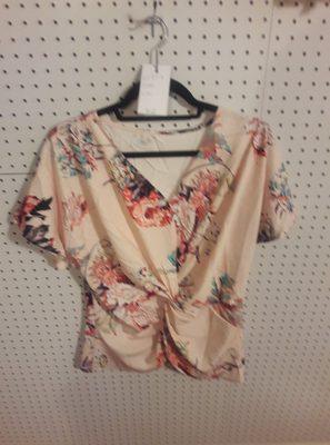 Crisscross Flowered Top