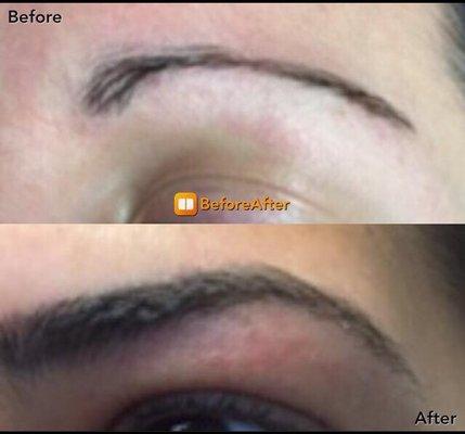 Before and after Microblading and Permanent Make-Up