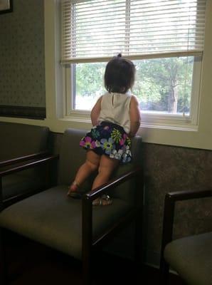 In the waiting room...per usual