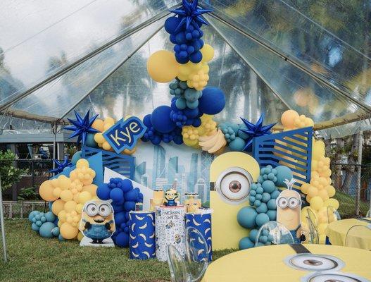 Kye's Minion Party! Balloon decor and design by DecorbyHeidy