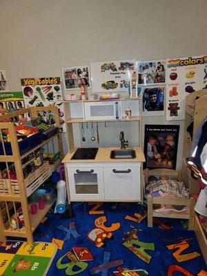 Play kitchen area.