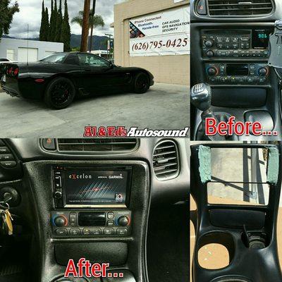 Here's a 02 Corvette Z06 with a custom dash to accomodate a Kenwood DNX693S with Navigation and Back Up Camera..