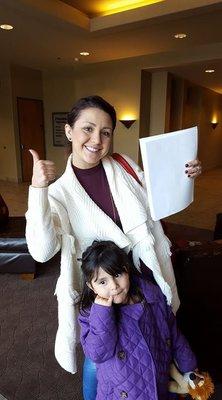 Thumbs up for home ownership. Congratulations Karla!