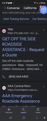 Get off the side roadside assistance