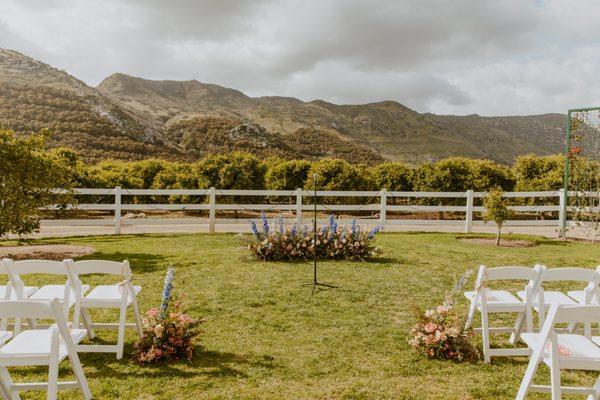 ceremony space with florals