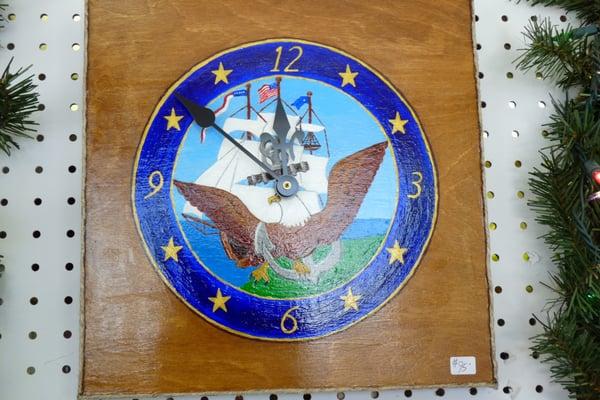 Navy clock by Artist/Owner David J. Hamblen