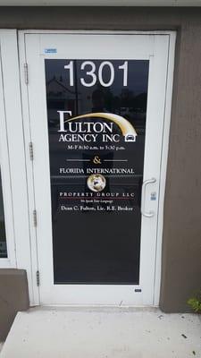 Front door showing both businesses