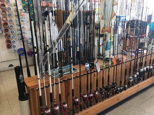 Fishing poles galore!