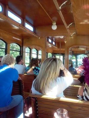 Inside the trolley