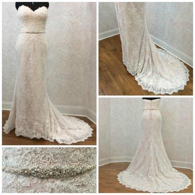 Lace Sweetheart w/ Pearl and Crystal Belt