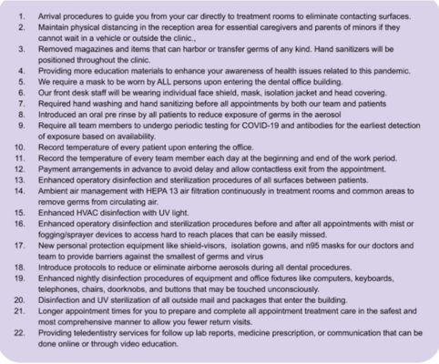 Covid-19 protocols