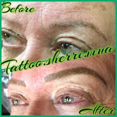 Microbladed & powderfill permanent eyebrows