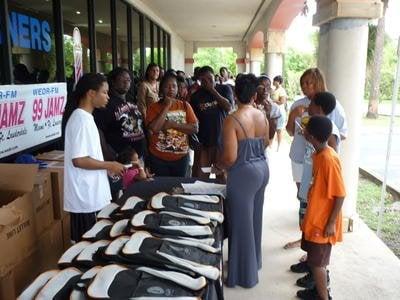 This is our back to school back pack give away that we do every year in conjuction with 99jamz radio station.