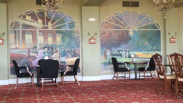 Beautiful mural inside the hotel/restaurant