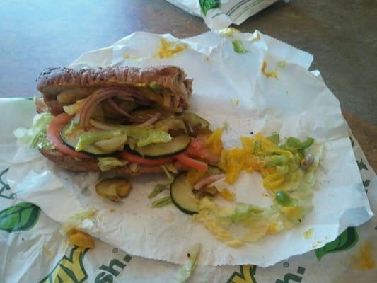 ...new person at this location...hopefully he gets better over time...I love this Subway.