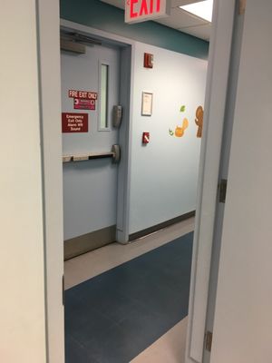 Pediatric hallway from exam room