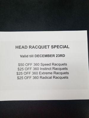 Head racquet special