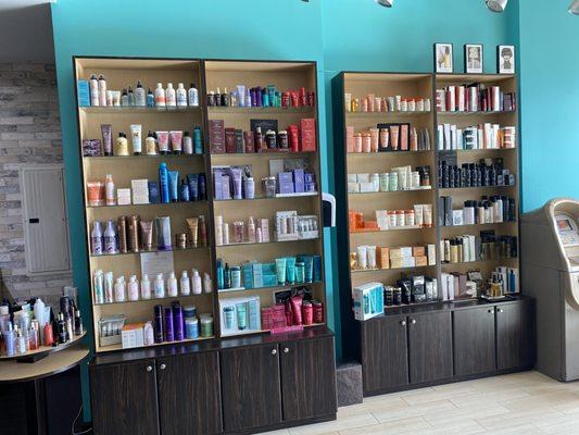 Plenty of Kérastase, and Shu Uemura products to help keep hair beautiful and healthy!