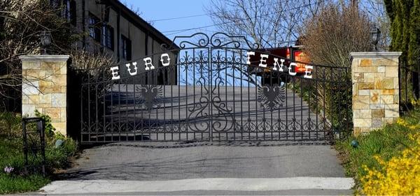 This gate is a gate that the company made. It is at the entrance of the building.