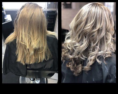 From brassy to ashy. By:Cynthia