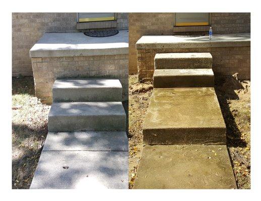 Step concrete leveling