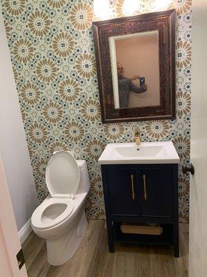 Recent powder room remodel