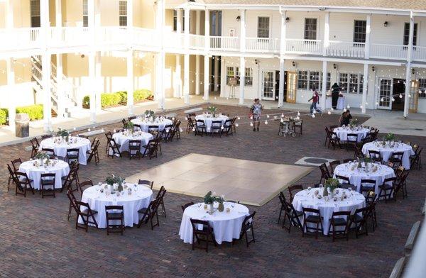 Event space for an open air or tented reception