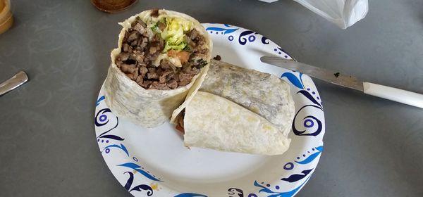 Delicious Steak Burrito