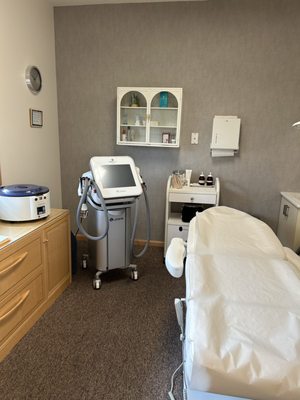 Laser Hair Reduction, PRP, Botox, Dysport or filler injections are provided in this treatment room