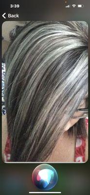 Breakup that grey with Smokey grey low lights