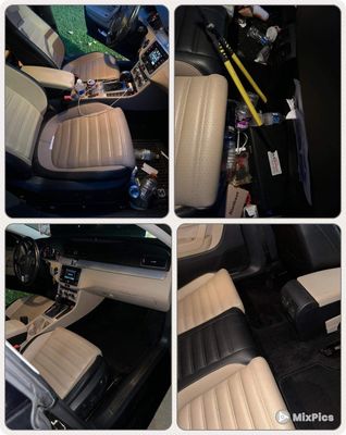 Interior before and after